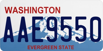 WA license plate AAE9550