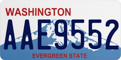 WA license plate AAE9552