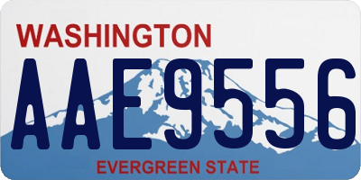 WA license plate AAE9556