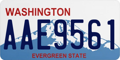 WA license plate AAE9561