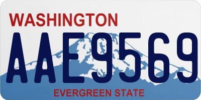 WA license plate AAE9569