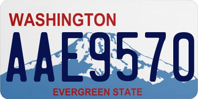 WA license plate AAE9570
