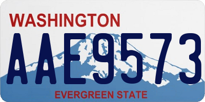 WA license plate AAE9573