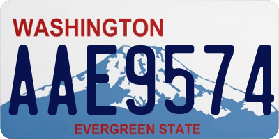 WA license plate AAE9574