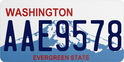 WA license plate AAE9578