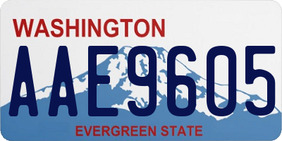 WA license plate AAE9605