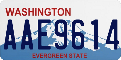WA license plate AAE9614