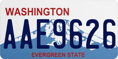 WA license plate AAE9626