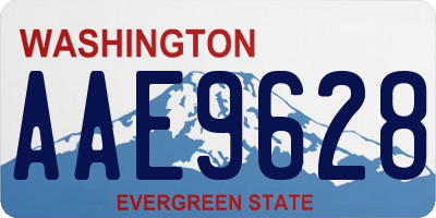 WA license plate AAE9628