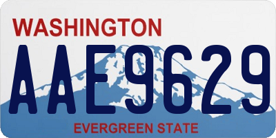 WA license plate AAE9629