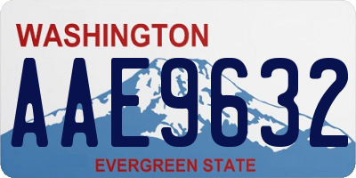 WA license plate AAE9632