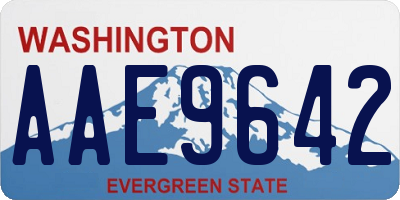 WA license plate AAE9642