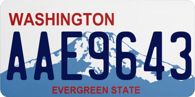 WA license plate AAE9643
