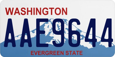 WA license plate AAE9644