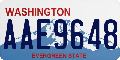 WA license plate AAE9648