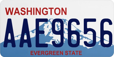 WA license plate AAE9656