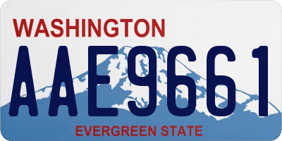WA license plate AAE9661