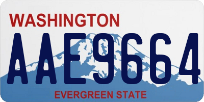 WA license plate AAE9664