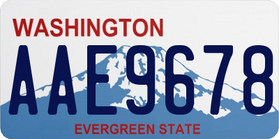 WA license plate AAE9678