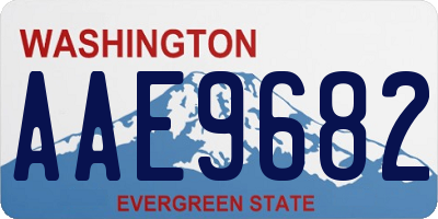 WA license plate AAE9682