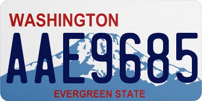 WA license plate AAE9685