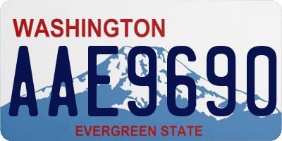 WA license plate AAE9690