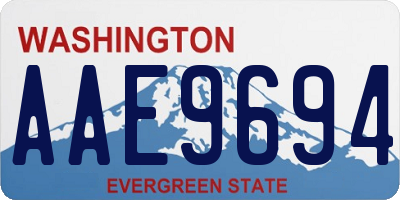 WA license plate AAE9694