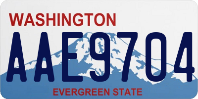 WA license plate AAE9704