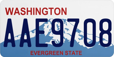 WA license plate AAE9708