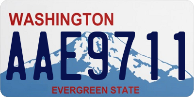 WA license plate AAE9711