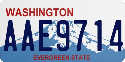 WA license plate AAE9714