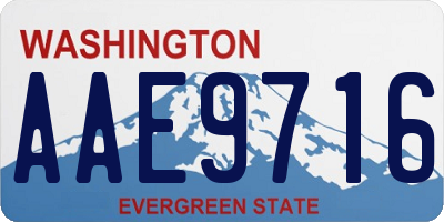 WA license plate AAE9716
