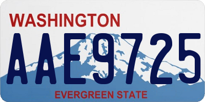 WA license plate AAE9725