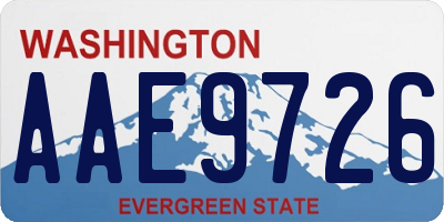 WA license plate AAE9726