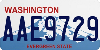 WA license plate AAE9729