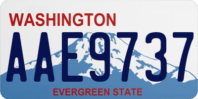 WA license plate AAE9737