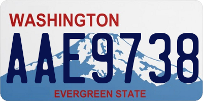 WA license plate AAE9738