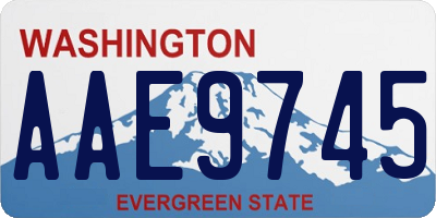 WA license plate AAE9745