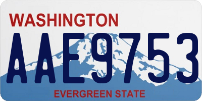 WA license plate AAE9753