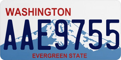 WA license plate AAE9755