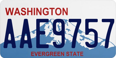 WA license plate AAE9757