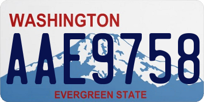 WA license plate AAE9758