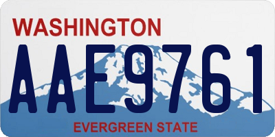 WA license plate AAE9761