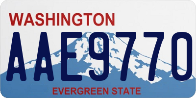 WA license plate AAE9770