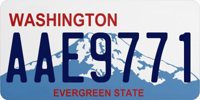 WA license plate AAE9771