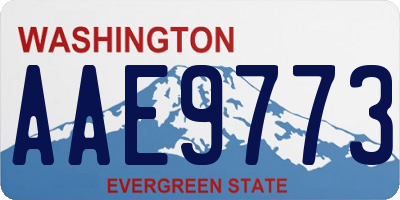 WA license plate AAE9773