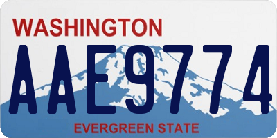 WA license plate AAE9774