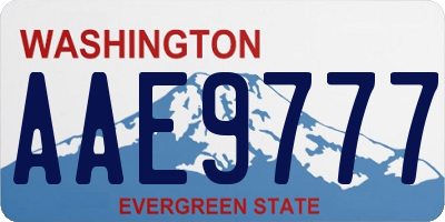 WA license plate AAE9777