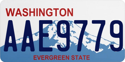 WA license plate AAE9779