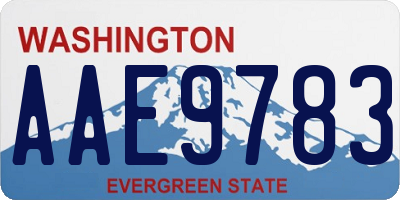 WA license plate AAE9783